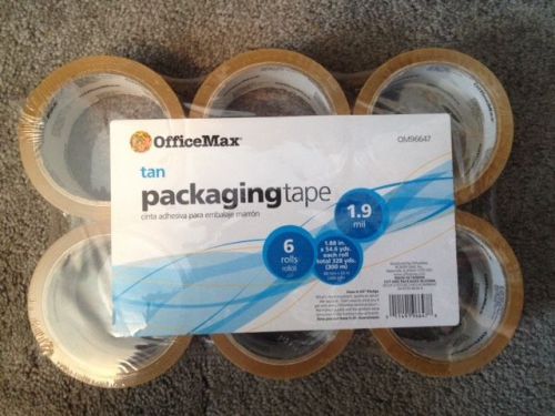 Packaging Tape 6 Rolls Tan