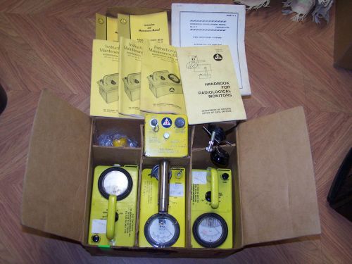 Vintage Victoreen Monitoring Radiological Survey Meters Dosimeter CD V-715 Kit
