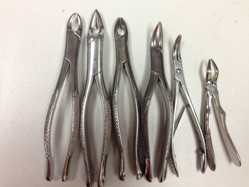 6- MISC FORCEPS AS IS  Dental  Extraction Surgical Instruments