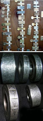Pattern Engraved Rolls &amp; Master Engraved Rolls Collection Jewelry Engraved