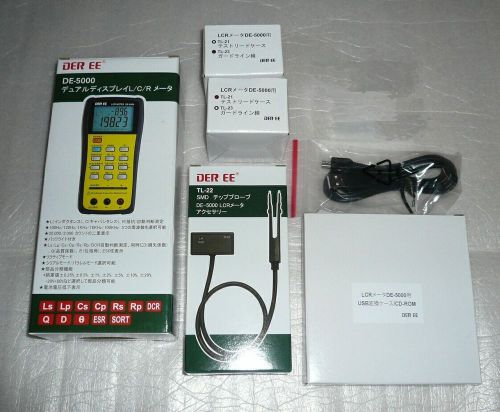 DER EE DE-5000 High Accuracy Handheld LCR Meter with TL-21 TL-22 TL-23 PCLink