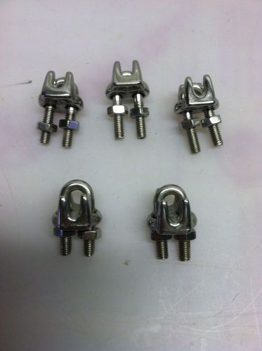 1/8 stainless steel cable clamp (set of 5) for sale