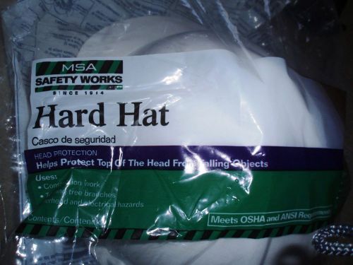 Lot of Four MSA Safety Hard Hats White Model Number 00818066