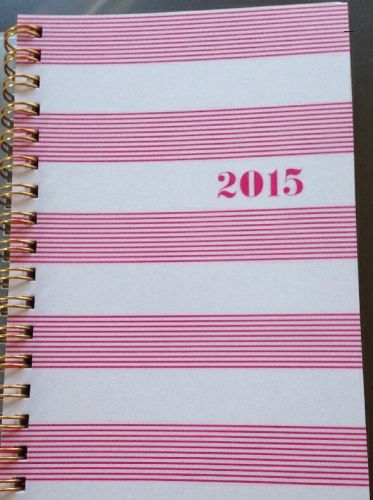 2015 Sugar Paper Pink Pinstripe Weekly/Monthly Planner Pocket/Purse Size