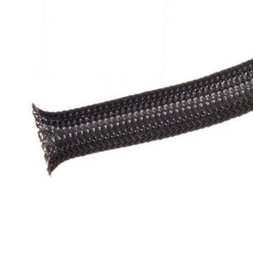 Techflex Flexo PET-T Tight Weave Braided Sleeving, Black, 1/4&#034; (63-1026) 15&#039;