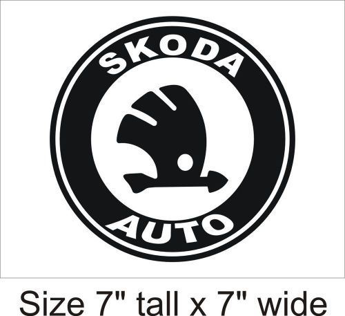 2x skoda  car logo vinyl sticker decal car  truck bumper fac - 1400 for sale