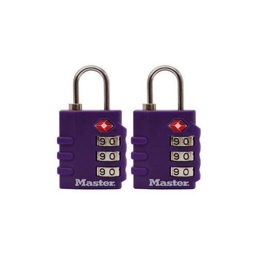 Master Lock Company Set of 2 4684T TSA-Accepted Purple