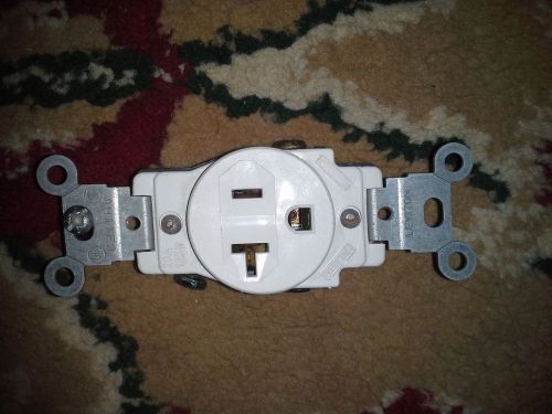 HUBBELL SINGLE POLE OUTLET WHITE RR201W