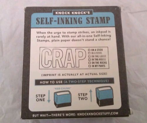 Knock Knock&#039;s Self Inking Stamp Joke Gag Gift Stamp Crap &amp; Box Choices Message