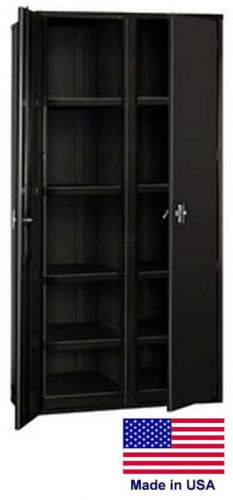 STEEL CABINET Commercial/Industrial - 2 Doors - 10 Shelves - 72 H x 19 D x 36 W