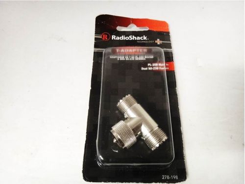 Radioshack T-Adapter PL-259 Male To Dual SO-239 Female(278-198)