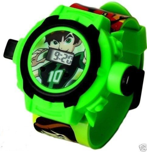 24 Images Ben 10 Digital Projector Wrist Watch For Kids (Green)-Indian Gift