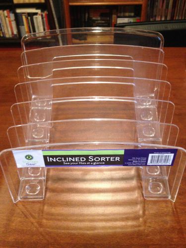 OfficeMax Plastic Incline Sorter, Clear