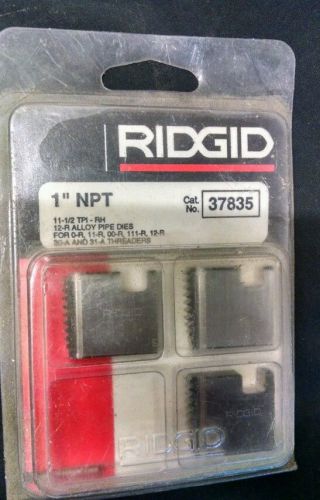 RIDGID  1&#034;  NPT  Cat. No. 37835 Alloy Pipe Dies 3 Pieces only