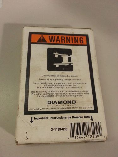 DIAMOND X-1189-010 25 RIVETED 1/4IN 10FT SINGLE STRAND ROLLER CHAIN