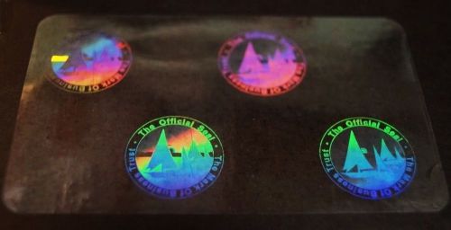 Hologram Overlays Mark of Business Overlay Inkjet Teslin ID Cards - Lot of 25