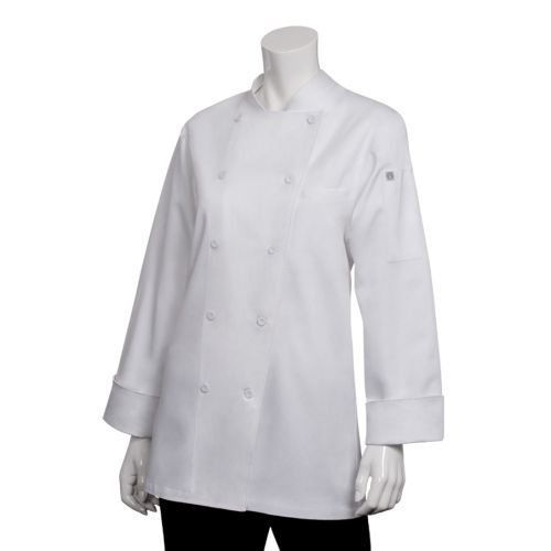 Chef Works WECC-WHT St. Tropez Executive Chef Coat  White  Size M