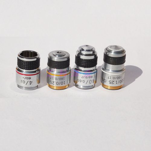 New 4X 10X 40X 100X Achromatic Objective Lens For Biological Microscope