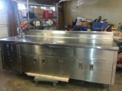 Stainless steel table/sink/cabinet combo 8 feet/usa-universal stainless for sale