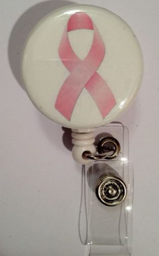 Breast Cancer Awareness ID Badge/holder Retractable Reel