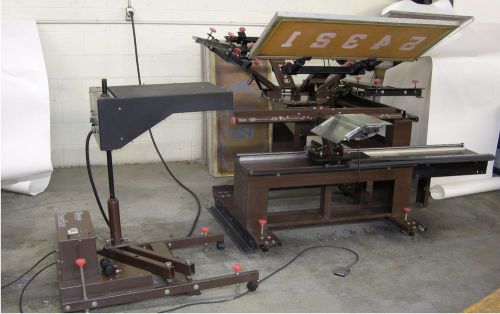 Brown number printer press screen printing w/ name drop &amp;  auto split flash for sale