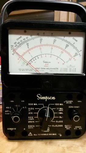 Simpson Model 260 Series 7 Voltage Ohm Multimeter Meter w/ Case