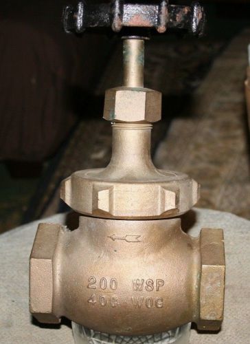 2&#034; brass globe valve heavy duty 200 SWP  400 WOG