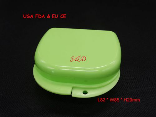 FDA CE  Dental  Denture  Box Retainer Case Teeth Container light-Green DB03B