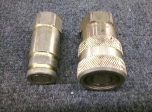 Parker ff-502-8fp male &amp; parker ff-501-8fp female hydraulic couplers for sale