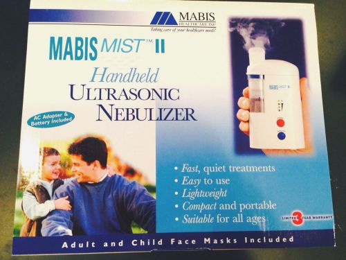 MABIS MIST II HANDHELD ULTRASONIC NEBULIZER - AC ADAPTER &amp; BATTERY INCLUDED