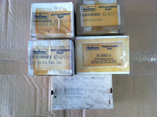Lot of Manitowoc 4 Expansion Valves and 23-5519-3 Low pressure Control