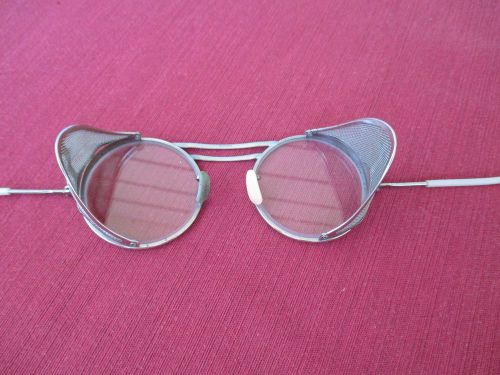 Vintage Wilson welder&#039;s goggles steampunk glasses round clear lenses