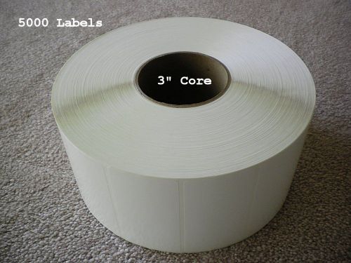 New Roll 5000 2x4 Blank White Thermal Transfer Labels Stickers 3&#034; Core