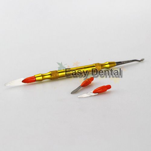 NEW Denture Ceramic Knife Dental Lab Blade w/ 4 Tips - 2 Heads