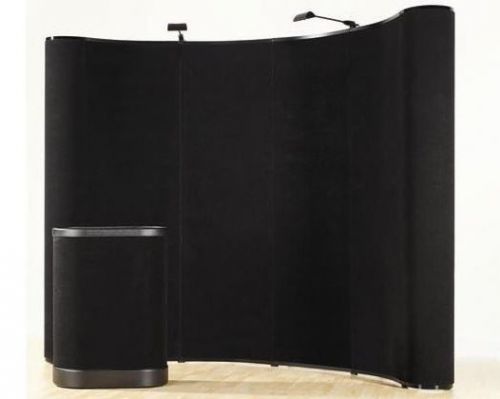 USED 10-FT-Portable-Black-Display-Trade-Show-Booth with lights