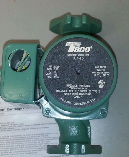 Taco model 007 f-5 cast iron cartridge circulator pump - 1/25 hp 125v for sale