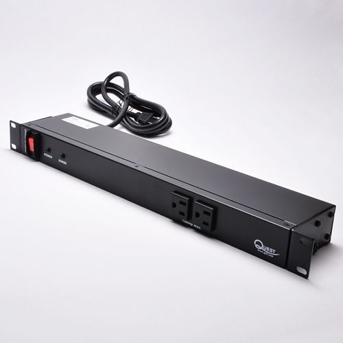 Quest 19 inch 10 outlet horizontal power strip for sale