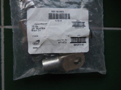 5 new t&amp;b 17054 bowman battery lug crimp 3/8&#034; stud black die 1/0 copper wire for sale