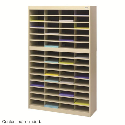 Steel literature organizer with 60 letter-size compartments tropic sand for sale