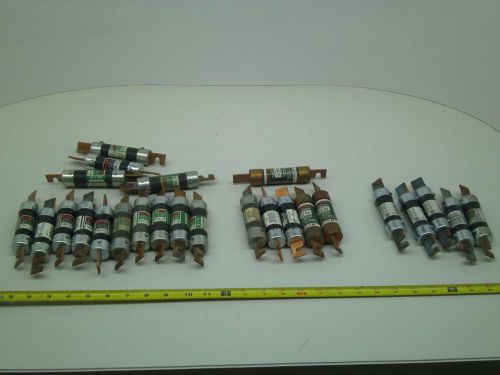 Mixed lot of 25 fuses frn-r-100, -90, -80 buss fuses fuse 600v bd free shipping! for sale