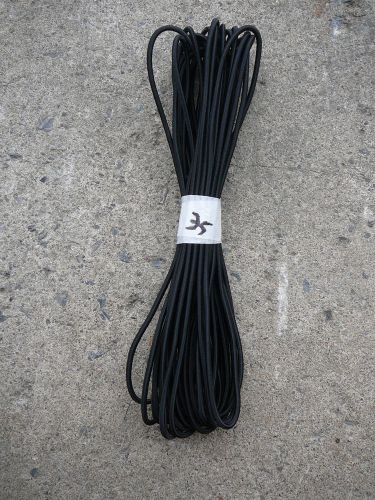 Black MICRO Nylon coated rubber rope shock cord 4mm x 35&#039; MINI Bungee