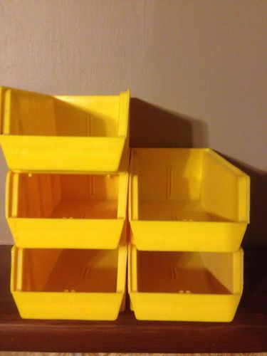 50 Reinforced Stacking Storage bins 4-1/8x7-3/8x3 - Yellow