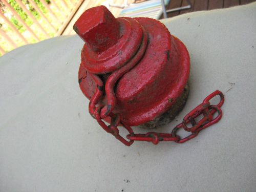 Vintage fire hydrant end cap antique hose nozzle truck part cast iron- w/threads for sale