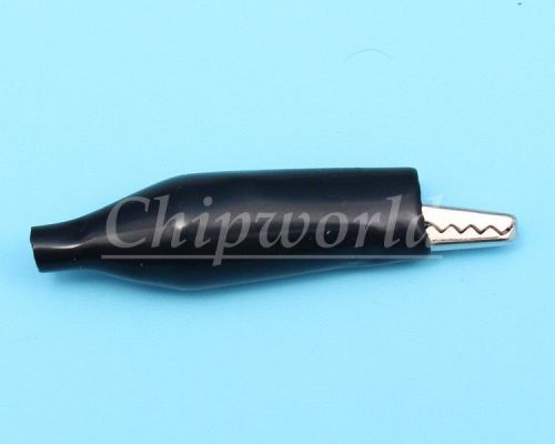 10pcs Black Test Clip Battery Clip Power Clip Sheath Clip new
