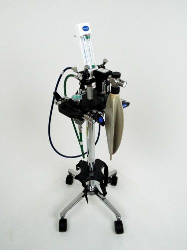 !A! Porter MXR 3000 Dental Nitrous Oxide Flowmeter w/ 4-Tank Yoke Block &amp; Cart