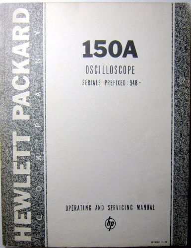 Operating and Service Manuals, HP Model 150 A Scope and 152 B Plug-in, 1959