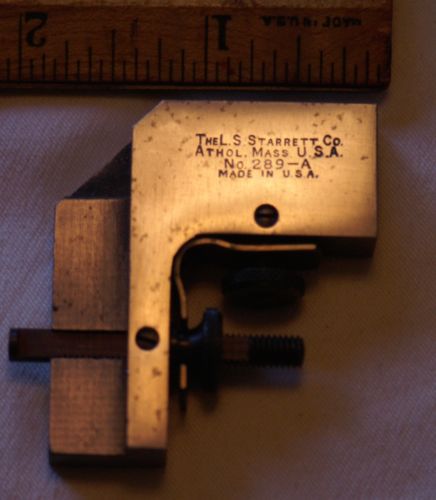 Starrett No. 289-A, Machinist Tool, Lathe, Mill, A  Ruler Combination Clamp Gage