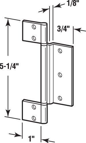 Prime-Line Products K 5093 Screen Door Hinge with 1/8-Inch Offset  Aluminum