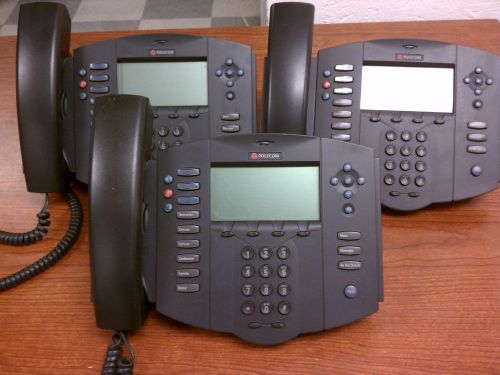 Lot of 3 Polycom SoundPoint IP 501 SIP Telephones 2201-11501-001 | OO1337