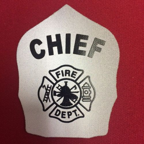 3M REFLECTIVE SILVER FIREFIGHTER CHIEF SHIELD STICKER FOR YOUR HELMENT 3X2 INCH